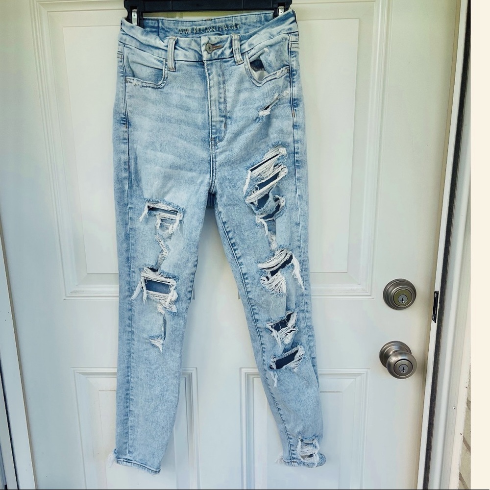 AE Ne(x)t level ripped high waisted jegging size 6